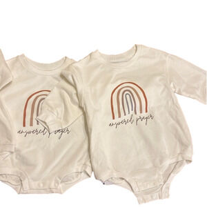 Prayers answered rainbow onesie sweaters - new with tags